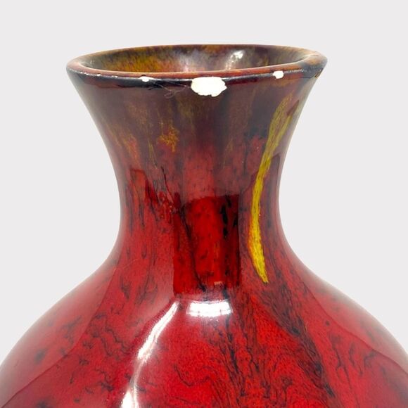 BLACK Red And Brown Flower Vase - Picture 6 of 6